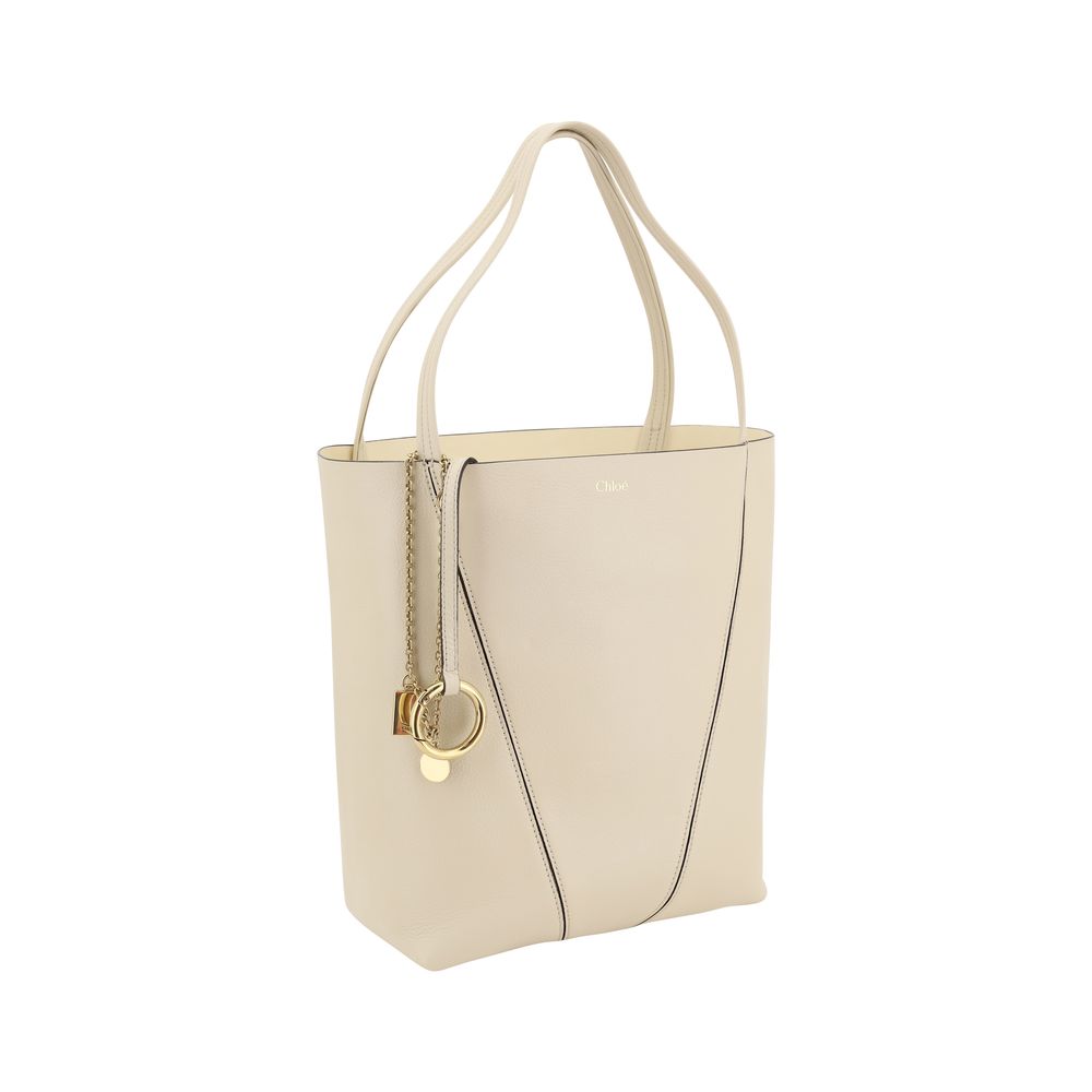 Chloé Cream Calf Leather Bos Taurus Shoulder Bag by Chloé outlet now on sale