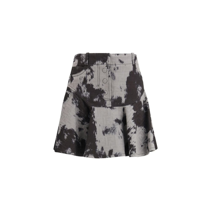 Fendi Black Cotton Mini Skirt
