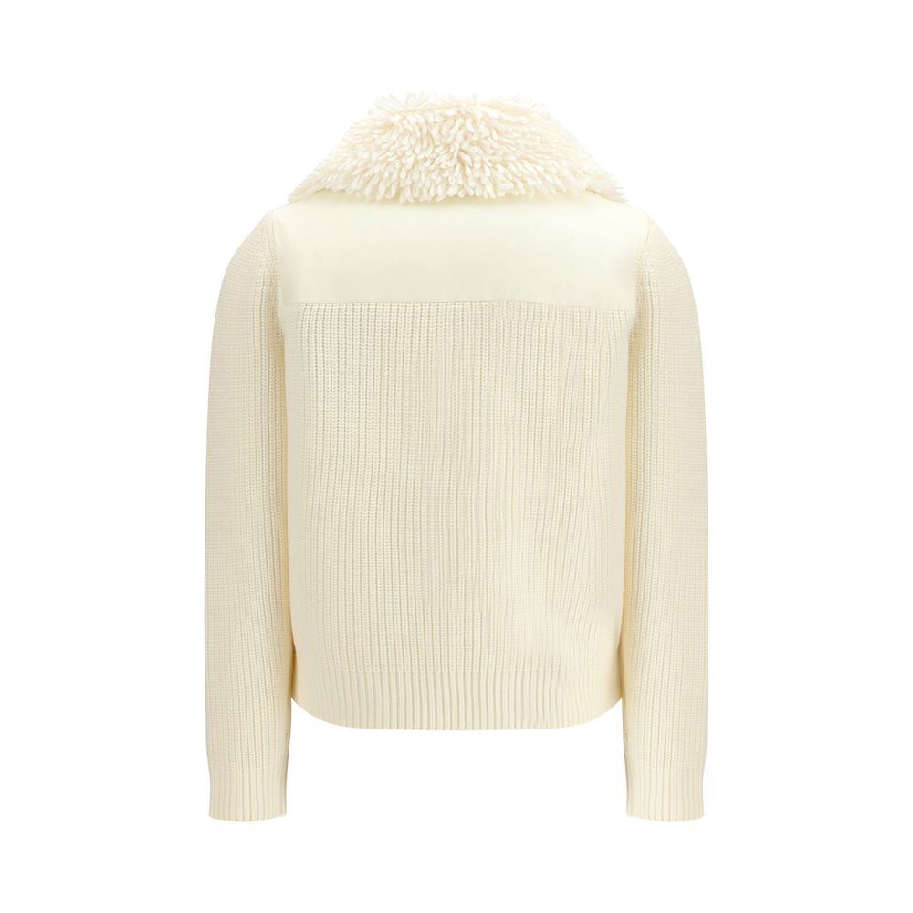 Moncler Grenoble Cream Polyamide Coat