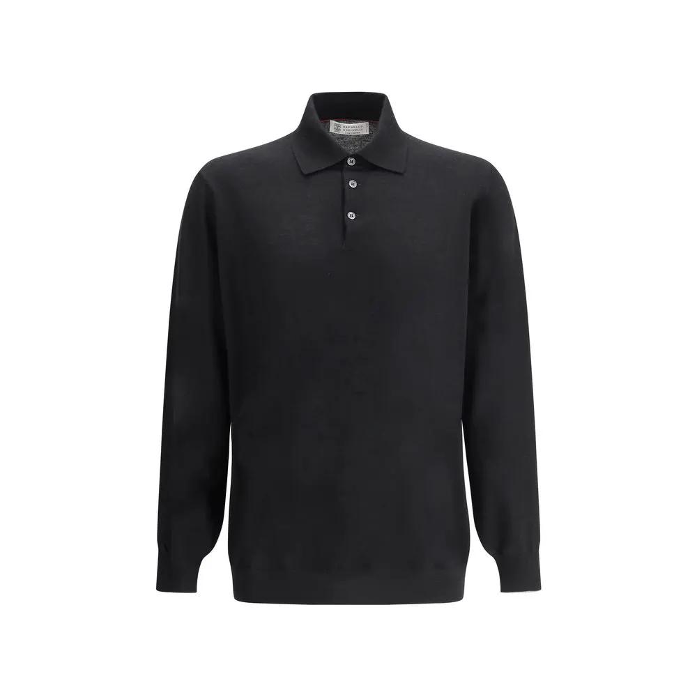 Brunello Cucinelli Sample Sale | Brunello Cucinelli Black Cashmere Dress Shirt - | Designer outlet