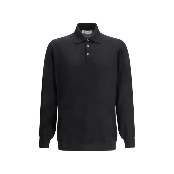 Brunello Cucinelli Sample Sale | Brunello Cucinelli Black Cashmere Dress Shirt - | Designer outlet