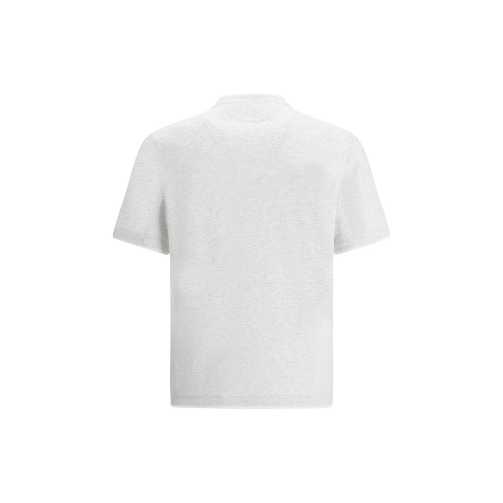 Brunello Cucinelli Gray Cotton T-Shirt by Brunello Cucinelli outlet now on sale