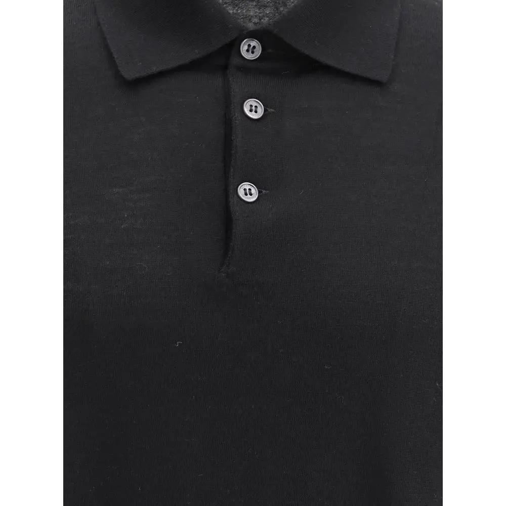 Brunello Cucinelli Sample Sale | Brunello Cucinelli Black Cashmere Dress Shirt - | Designer outlet