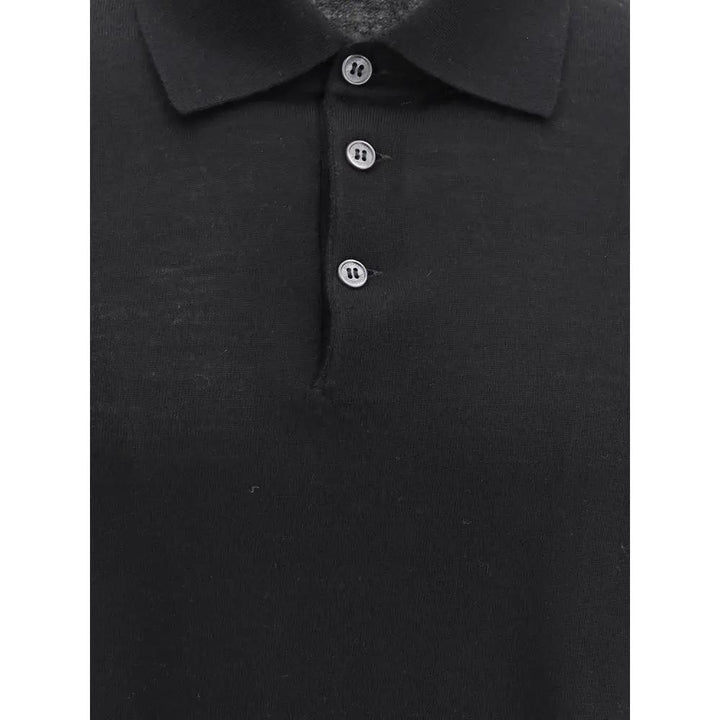 Brunello Cucinelli Sample Sale | Brunello Cucinelli Black Cashmere Dress Shirt - | Designer outlet