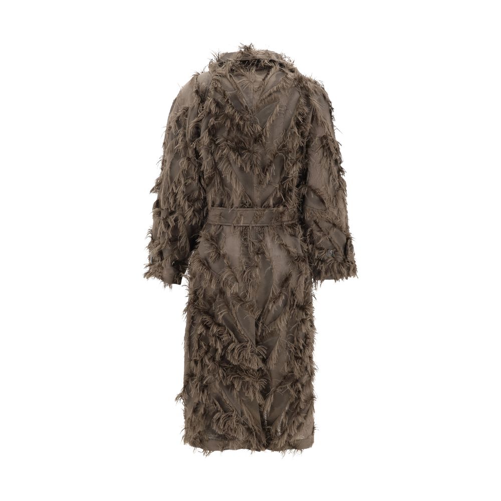 Brunello Cucinelli Brown Polyester Coat by Brunello Cucinelli outlet now on sale