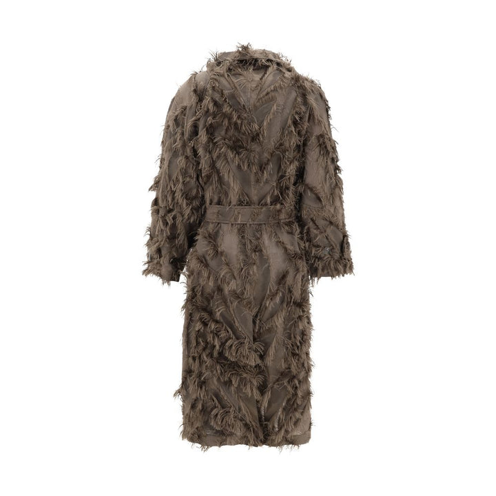 Brunello Cucinelli Brown Polyester Coat by Brunello Cucinelli outlet now on sale