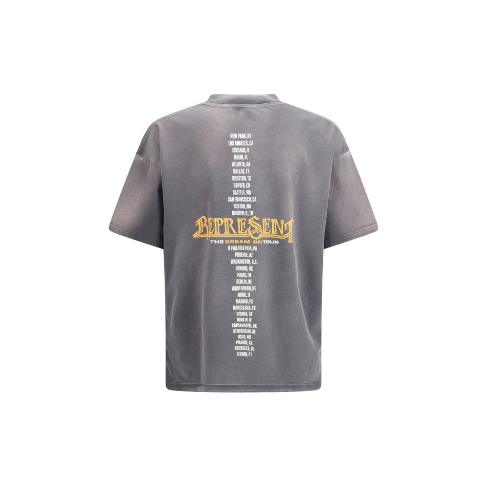 Represent Gray Cotton T-Shirt by Represent outlet now on sale