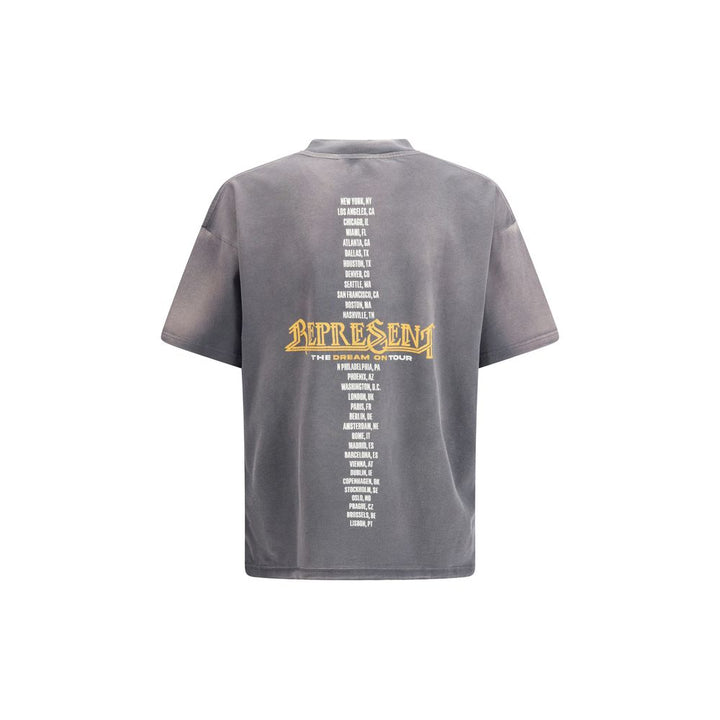 Represent Gray Cotton T-Shirt by Represent outlet now on sale