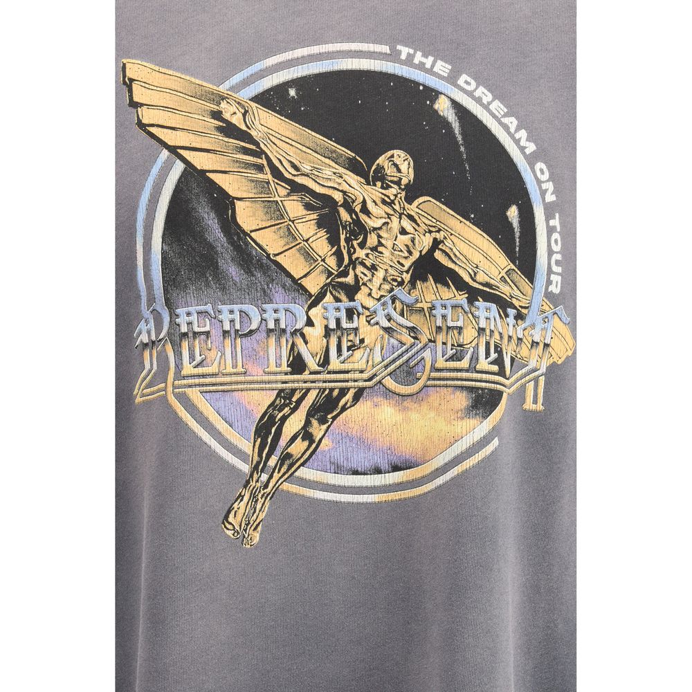Represent Gray Cotton T-Shirt by Represent outlet now on sale