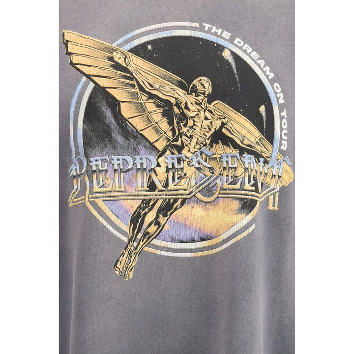 Represent Gray Cotton T-Shirt by Represent outlet now on sale