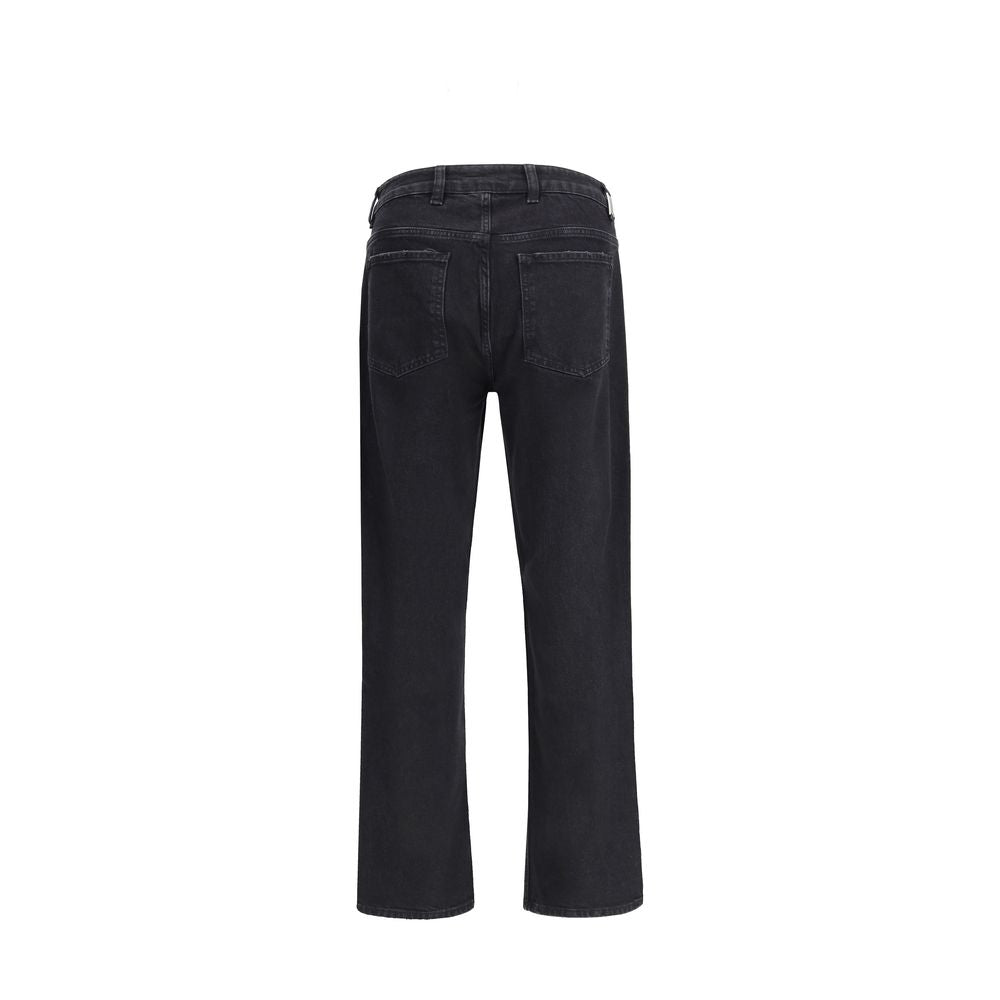 Represent Black Cotton Straight-Leg Jeans by Represent outlet now on sale