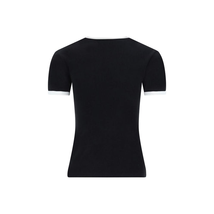 Courrèges Black Cotton T-Shirt by Courrèges outlet now on sale