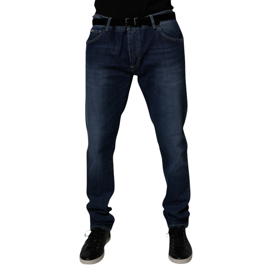 Dolce & Gabbana Blue Washed Cotton Stretch SkinnyDenim Jeans by Dolce & Gabbana outlet now on sale