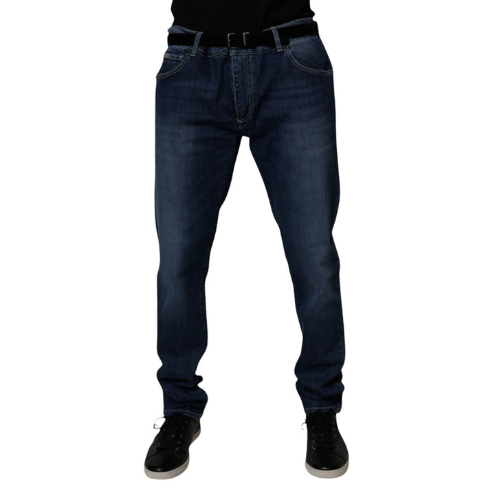 Dolce & Gabbana Blue Washed Cotton Stretch SkinnyDenim Jeans by Dolce & Gabbana outlet now on sale