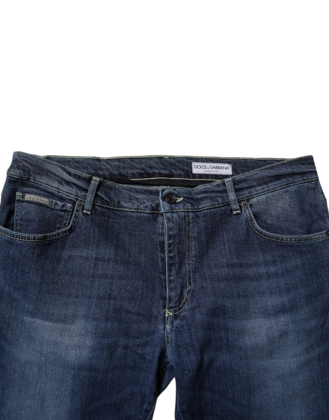 Dolce & Gabbana Blue Washed Cotton Stretch SkinnyDenim Jeans by Dolce & Gabbana outlet now on sale