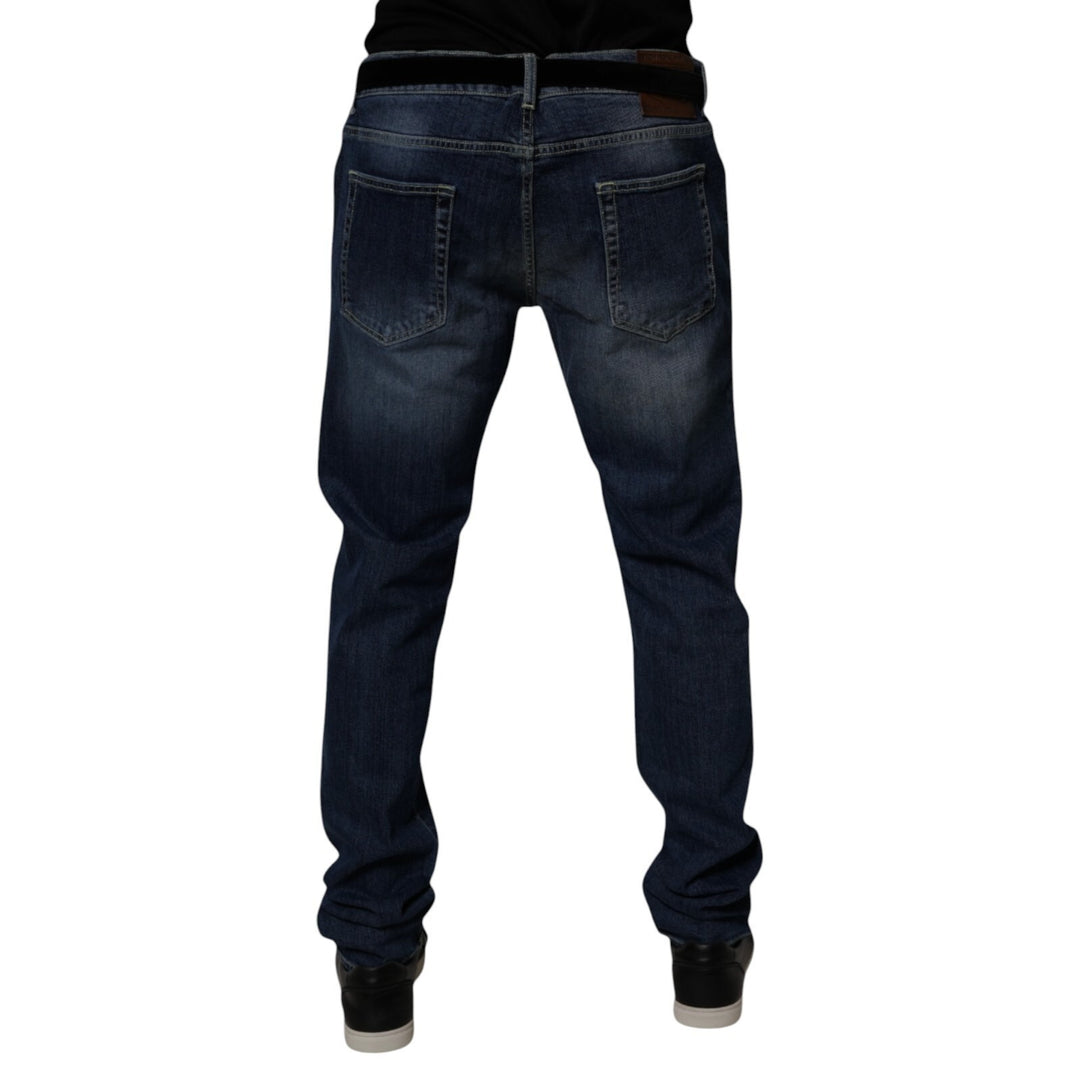 Dolce & Gabbana Blue Washed Cotton Stretch SkinnyDenim Jeans by Dolce & Gabbana outlet now on sale