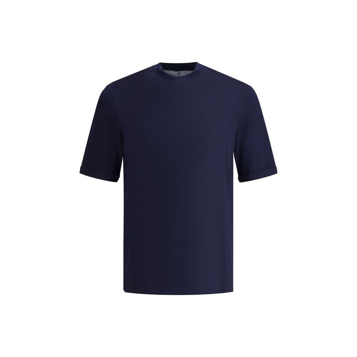 Brunello Cucinelli Blue Cotton T-Shirt