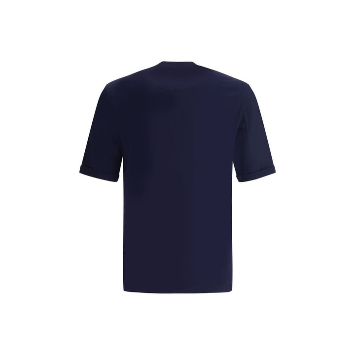 Brunello Cucinelli Blue Cotton T-Shirt