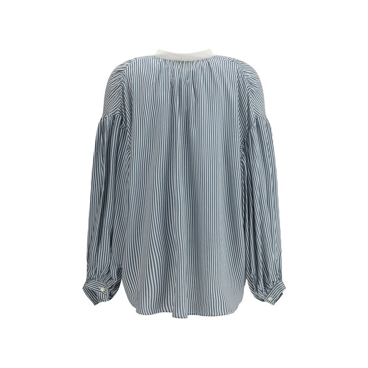 Kristina Ti Bicolor Viscose Pattern Shirt