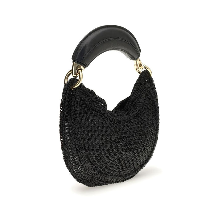 Chloé Black Raffia Shoulder Bag