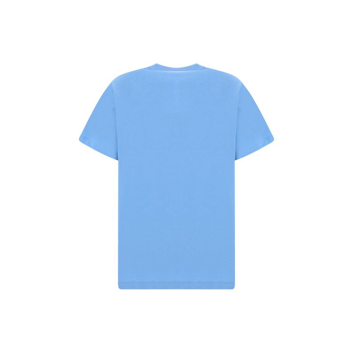 Ganni Light Blue Cotton T-Shirt