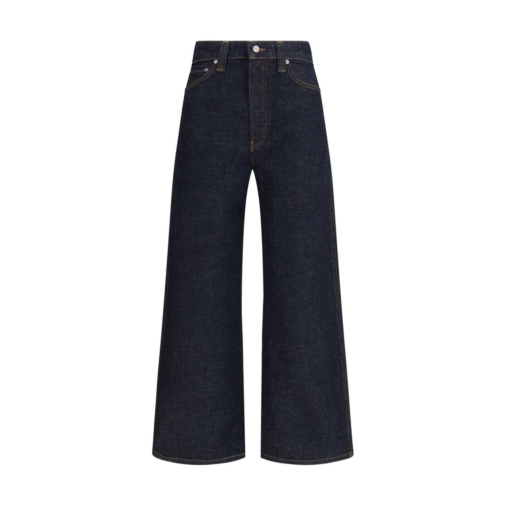 Khaite Blue Cotton Straight-Leg Jeans by Khaite outlet now on sale
