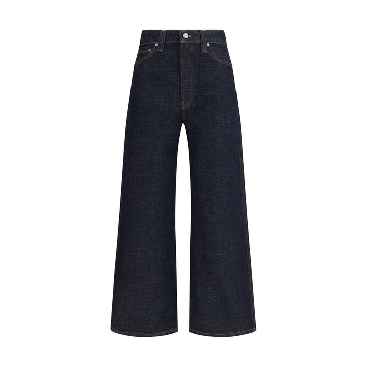 Khaite Blue Cotton Straight-Leg Jeans by Khaite outlet now on sale