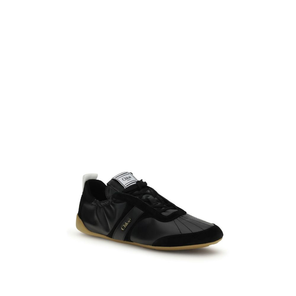 Chloé Black Goatskin Athletic Sneakers by Chloé outlet now on sale