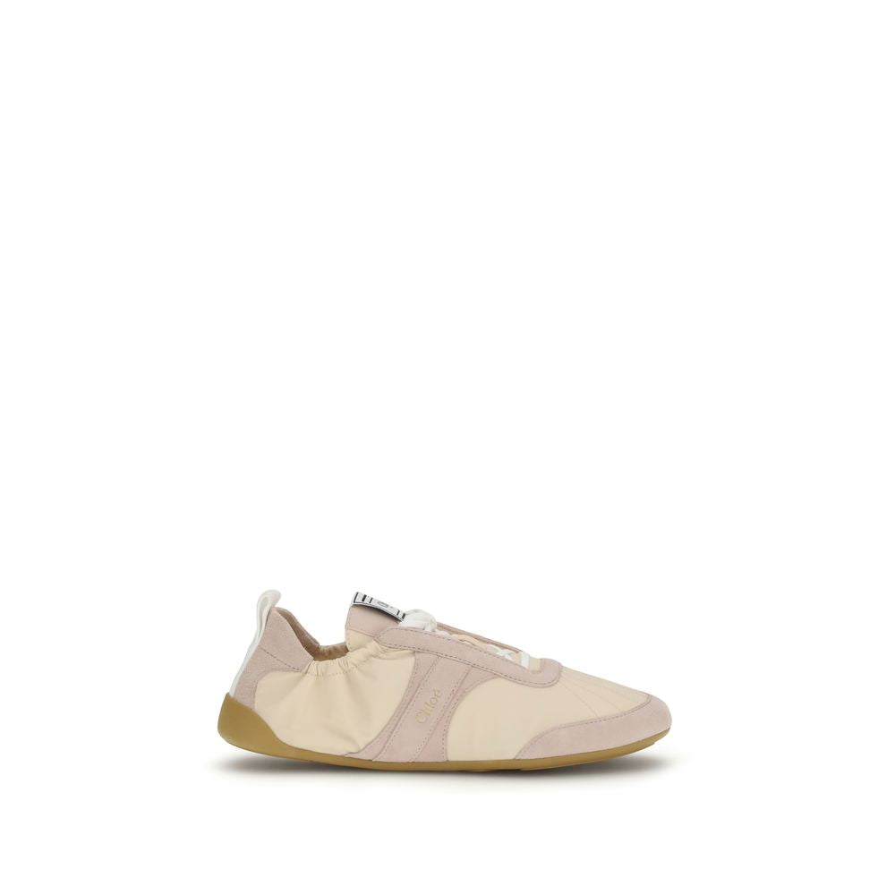 Chloé Beige Nylon Athletic Sneakers by Chloé outlet now on sale