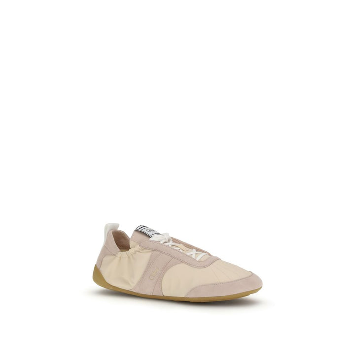Chloé Beige Nylon Athletic Sneakers by Chloé outlet now on sale