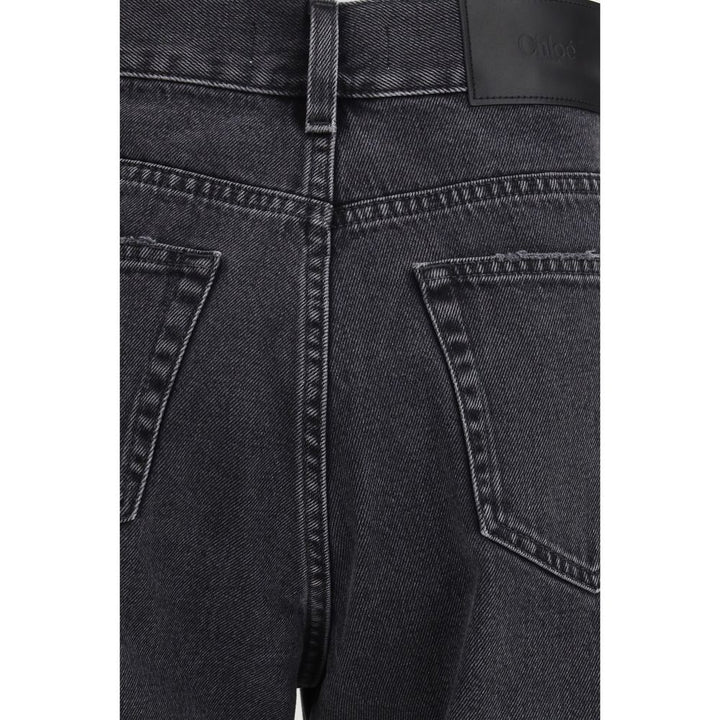 Chloé Black Cotton High-Waisted Jean by Chloé outlet now on sale