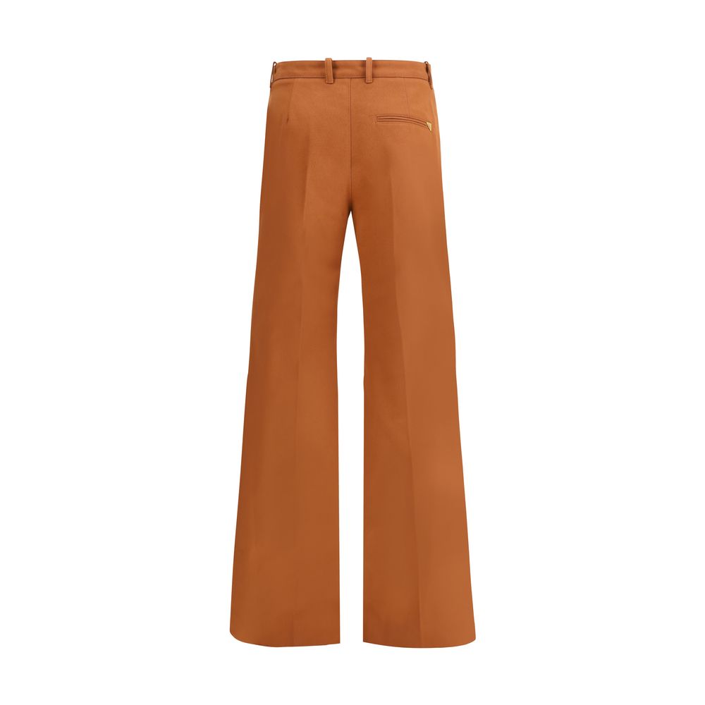 Chloé Brown Cotton Flared Pants by Chloé outlet now on sale