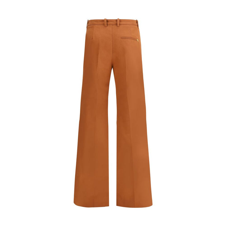 Chloé Brown Cotton Flared Pants by Chloé outlet now on sale