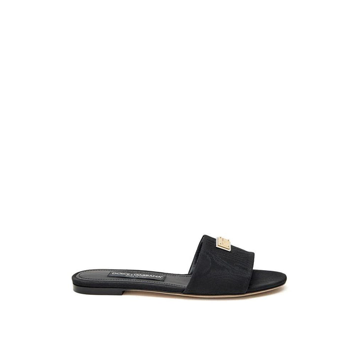 Dolce &amp; Gabbana Black Polyester Slippers by Dolce &amp; Gabbana outlet now on sale