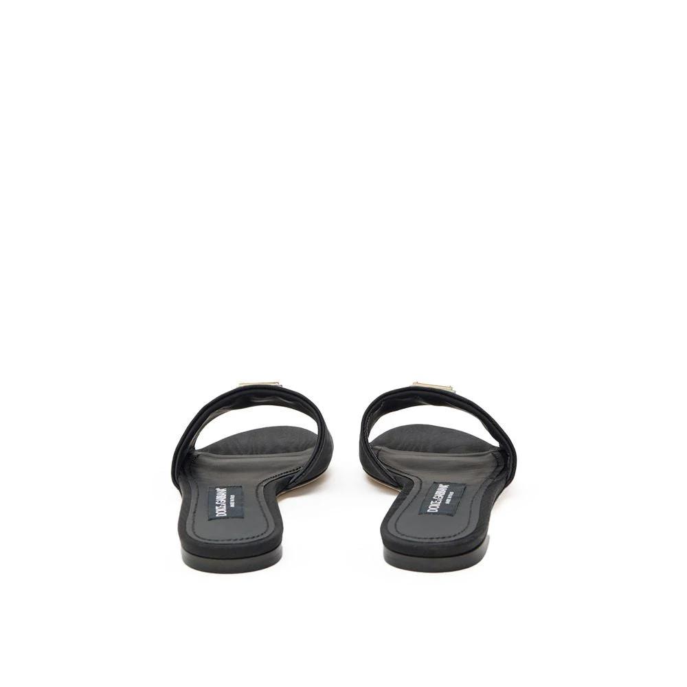 Dolce &amp; Gabbana Black Polyester Slippers by Dolce &amp; Gabbana outlet now on sale