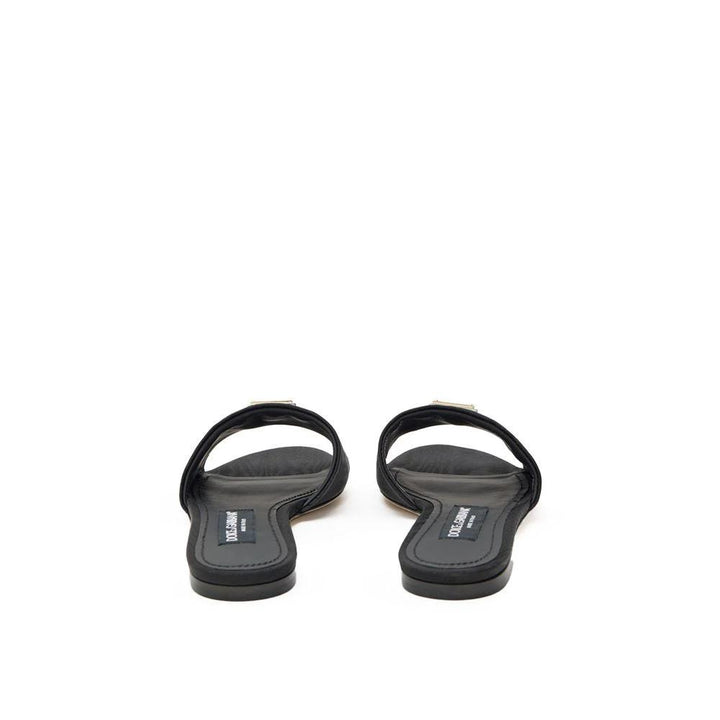 Dolce &amp; Gabbana Black Polyester Slippers by Dolce &amp; Gabbana outlet now on sale