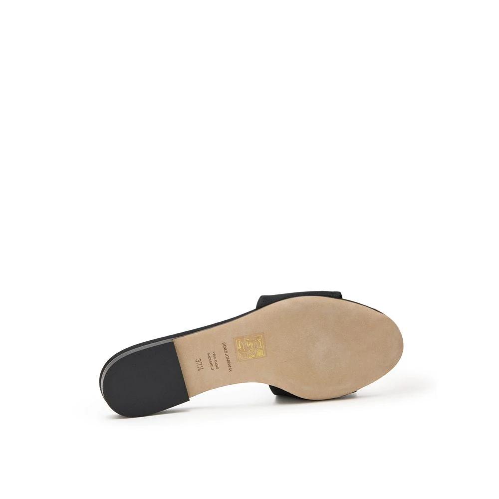 Dolce &amp; Gabbana Black Polyester Slippers by Dolce &amp; Gabbana outlet now on sale