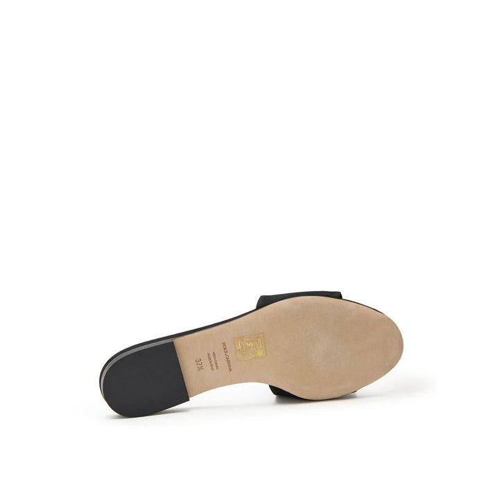Dolce &amp; Gabbana Black Polyester Slippers by Dolce &amp; Gabbana outlet now on sale