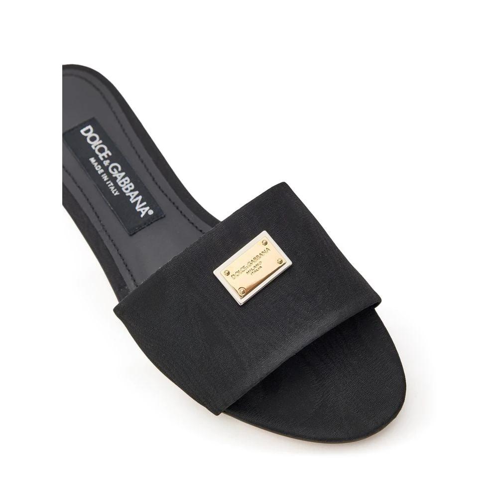 Dolce &amp; Gabbana Black Polyester Slippers by Dolce &amp; Gabbana outlet now on sale