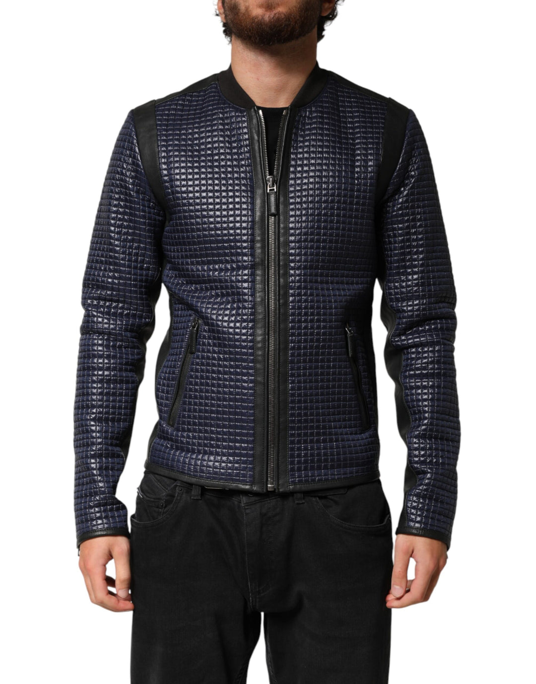 Dolce &amp; Gabbana Blue Nylon Full Zip Bomber Men Jacket by Dolce &amp; Gabbana outlet now on sale