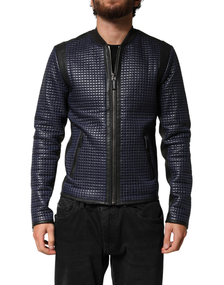 Dolce &amp; Gabbana Blue Nylon Full Zip Bomber Men Jacket by Dolce &amp; Gabbana outlet now on sale