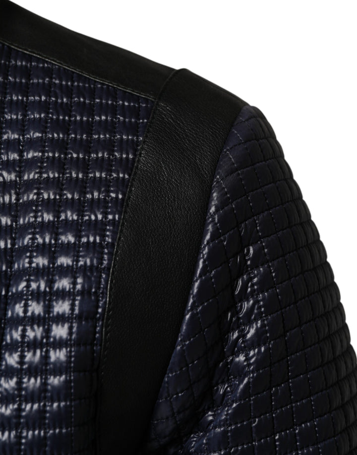 Dolce &amp; Gabbana Blue Nylon Full Zip Bomber Men Jacket by Dolce &amp; Gabbana outlet now on sale