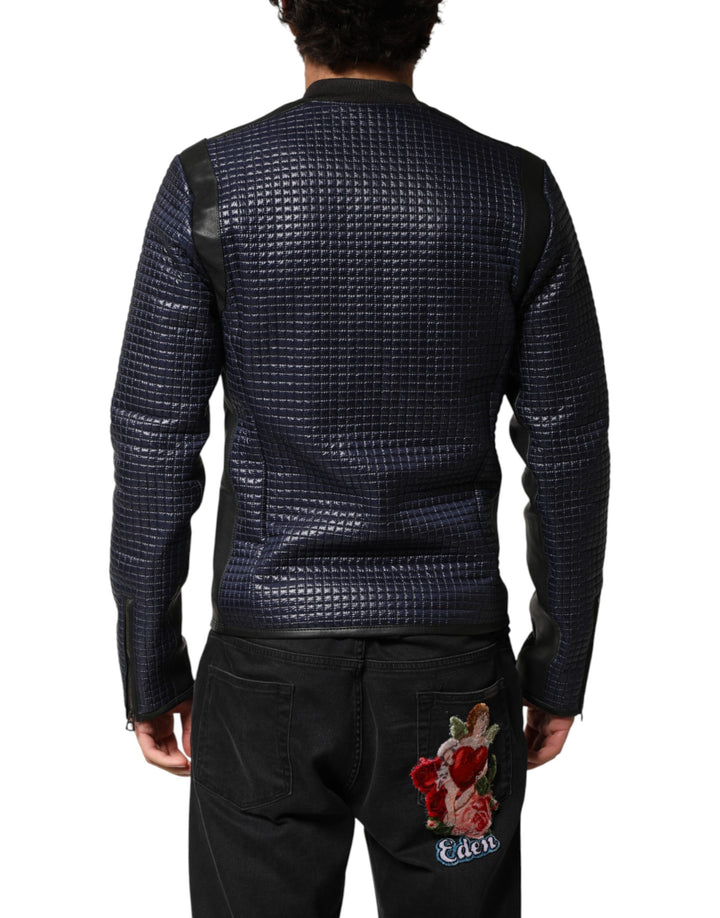 Dolce &amp; Gabbana Blue Nylon Full Zip Bomber Men Jacket by Dolce &amp; Gabbana outlet now on sale