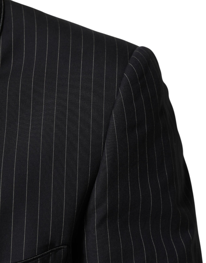 Dolce & Gabbana Black Stripes 1 Button Suit Jacket Blazer by Dolce & Gabbana outlet now on sale