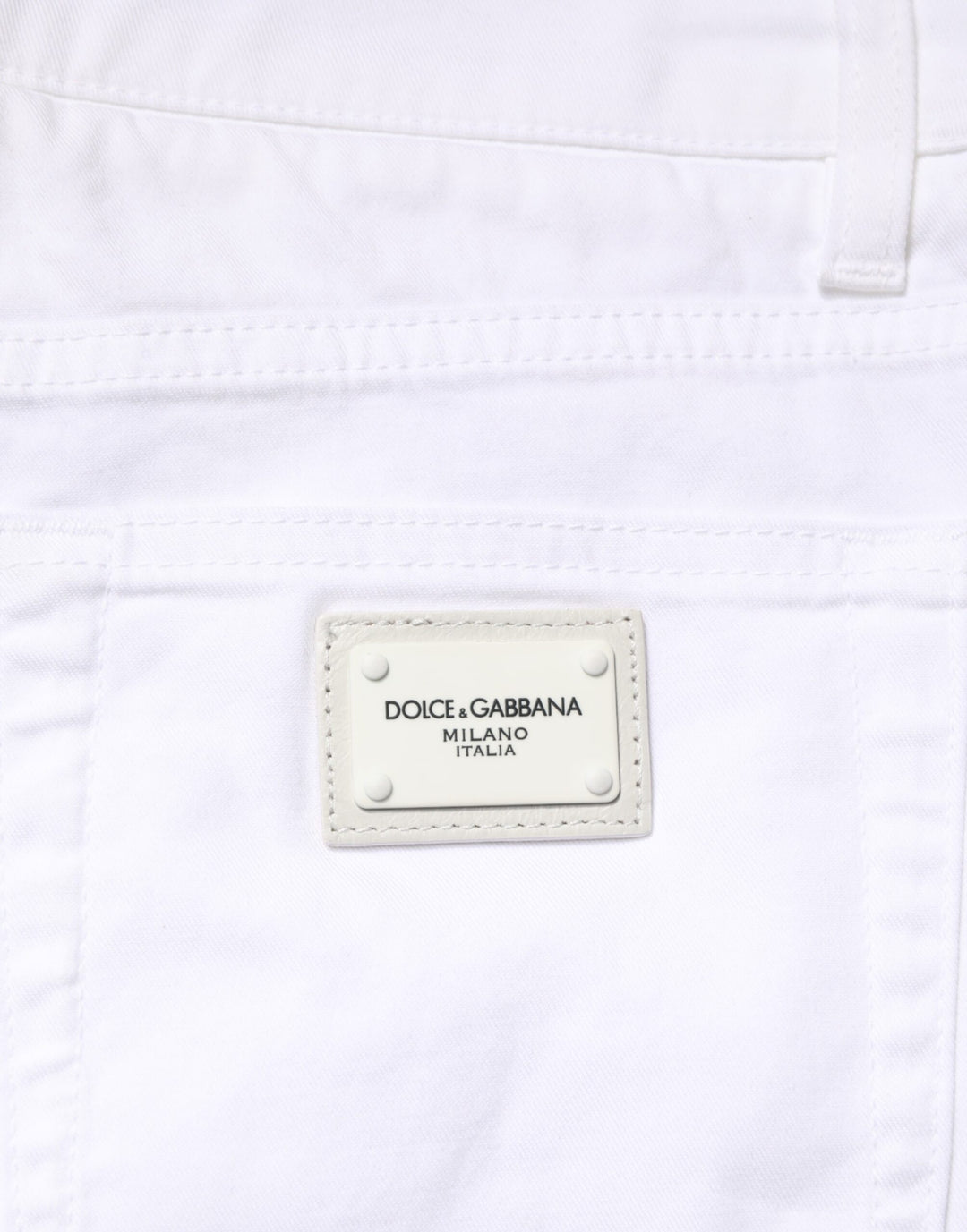Dolce & Gabbana White Cotton Stretch Skinny Denim Men Jeans by Dolce & Gabbana outlet now on sale