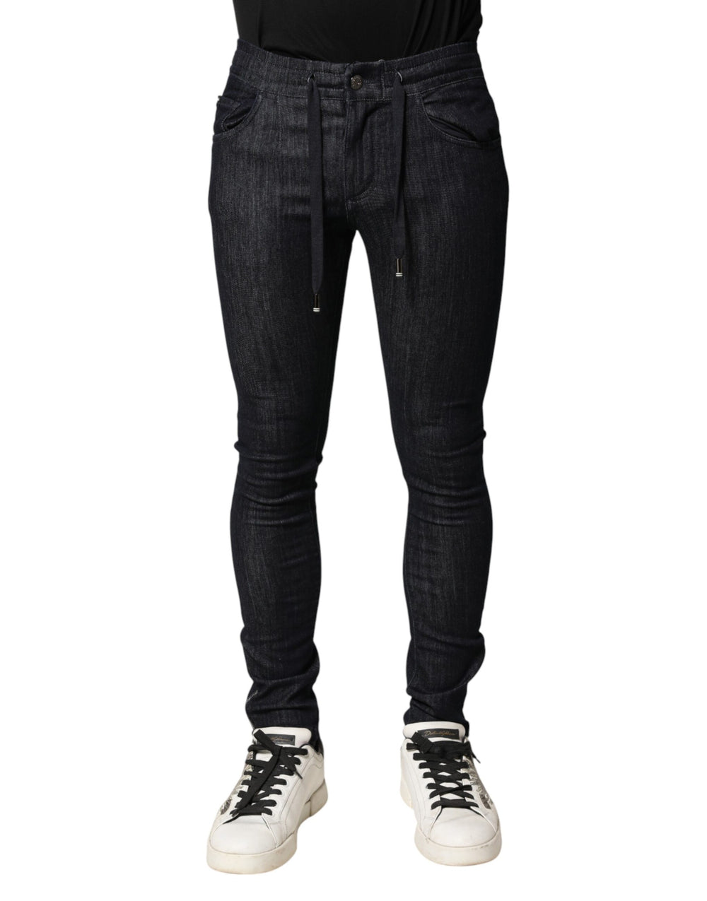Dolce & Gabbana Black Cotton Stretch Skinny Denim Men Jeans by Dolce & Gabbana outlet now on sale