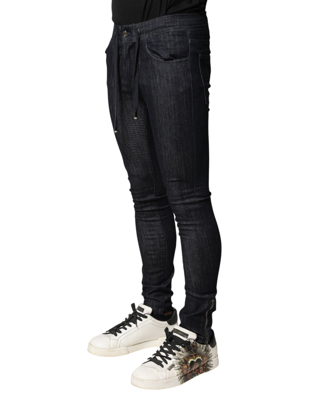 Dolce & Gabbana Black Cotton Stretch Skinny Denim Men Jeans by Dolce & Gabbana outlet now on sale