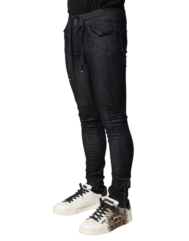 Dolce & Gabbana Black Cotton Stretch Skinny Denim Men Jeans by Dolce & Gabbana outlet now on sale