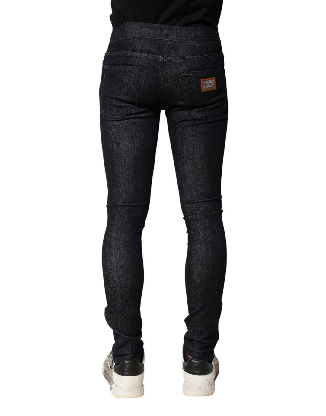 Dolce & Gabbana Black Cotton Stretch Skinny Denim Men Jeans by Dolce & Gabbana outlet now on sale