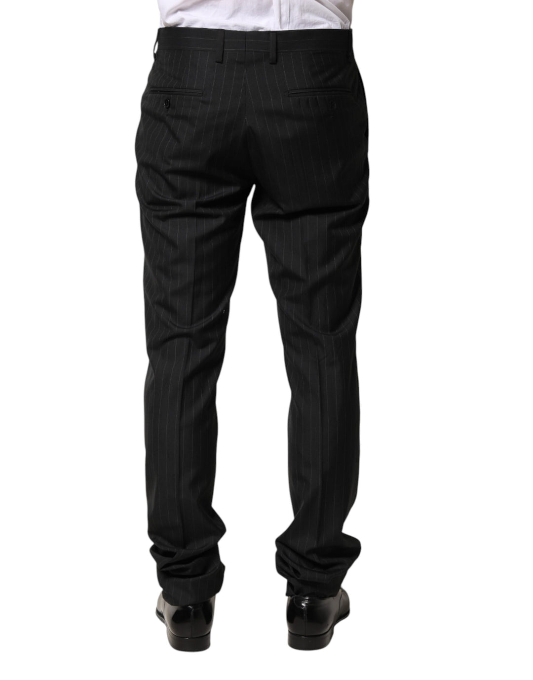 Dolce & Gabbana Black Stripes Wool Men Dress Trousers Pants – Ask Me Wear